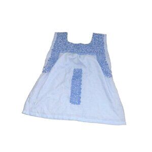 J Marie embroidered Brynn Linen mix top Small